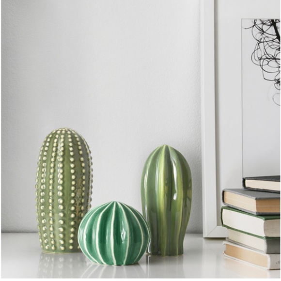 Ikea cactus 🌵 SJÄLSLIGT stoneware pottery set of 3 - Picture 13 of 17